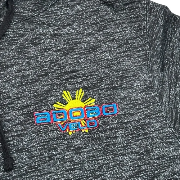 Adobo Velo Cycling Club dark Grey Hoodie NWOT - Adult Size Medium - Picture 3 of 7